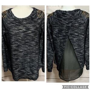 NWOT Vanity Knit W Copper Embellishments Sweater